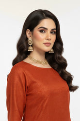 Zari Peach Wool 2PC Terracotta